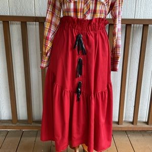 Red Vintage Roper Skirt
